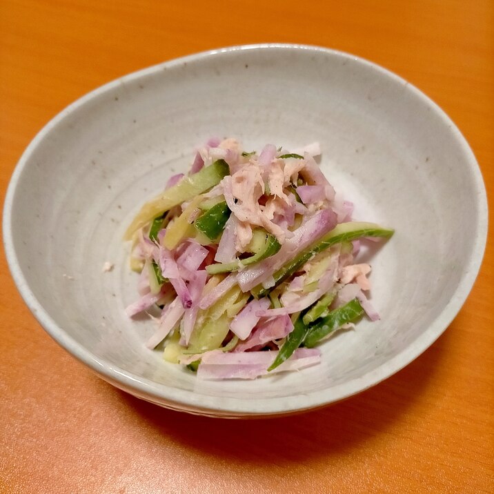 紫大根とツナのサラダ
